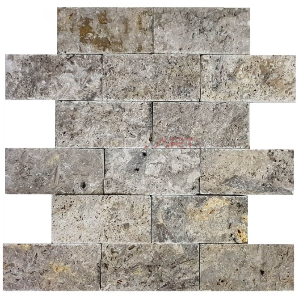mozaik patlatma mermer alya F-8512 silver gri koli 0,54m2