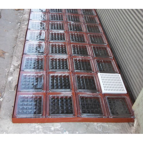 cam parke 20x20cm kareli şeffaf