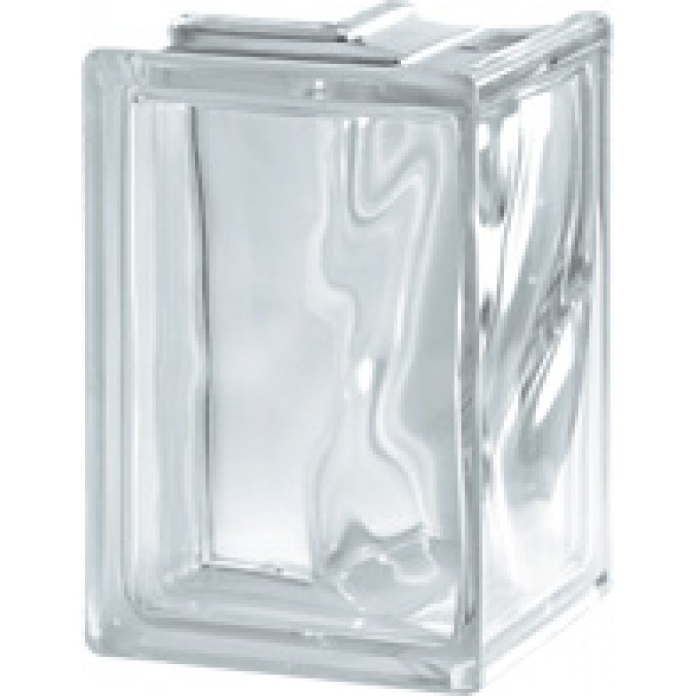cam tuğla köşe 14x14x19x8cm 90' şeffaf dalgalı