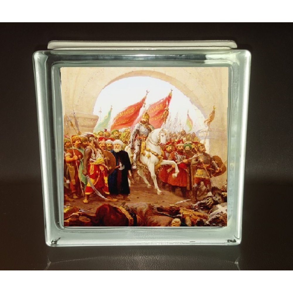dekoratif cam tugla 19x19x8cm fetih 1453