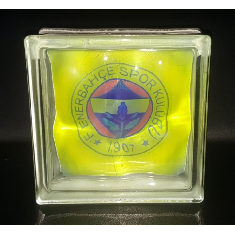 dekoratif cam tuğla 19x19x8cm fenerbahçe