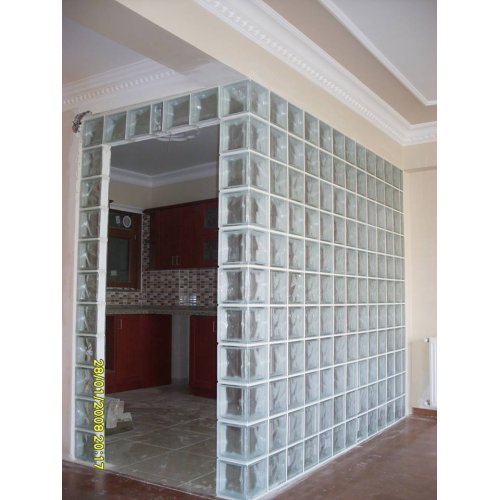 cam tuğla köşe 14x14x19x8cm 90' şeffaf dalgalı